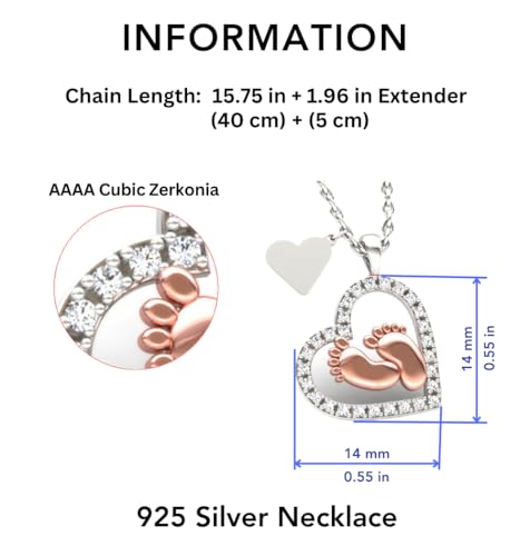 Mommy to Be Gift, Mom to Be - Sterling Silver Baby Feet Necklace, Pregnancy Gifts, to My Mommy from Baby Bump Necklace, Expecting Mom Gifts 5