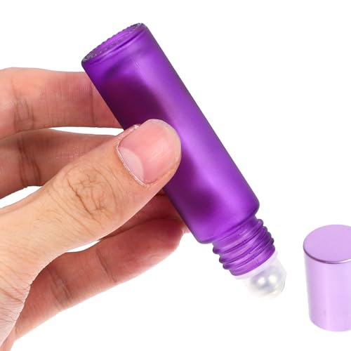 Botellas roll-on de vidrio resistente con bola de acero inoxidable para suero de ojos de 10ml 4