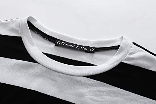 OThread & Co. Men's Long Sleeve Striped T-Shirt Basic Crew Neck Shirts 5