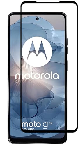 Image of DD SON Tempered Glass for Motorola Moto G24 Power, Moto G04, Moto G24 and Moto G04s (6.6 Inch) With Installation Kit | Military-Grade Gorilla Screen Protector | Edge to Edge Coverage | Black