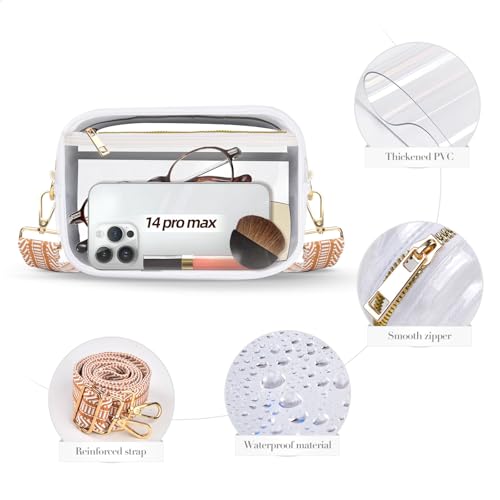 Image of Clear Bag Stadium Approved, Clear Crossbody Bag Purses for women for Concert, Sports, Festivals