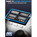 AOC Interactive Screen PC Controller — Wireless Controller Compatible with PC/Switch/Switch 2/iOS/Android, Hall Effect Joystick & Triggers, RGB Lighting, Adjustable Vibration/Turbo, 1000mAh Battery(White) - Image 2