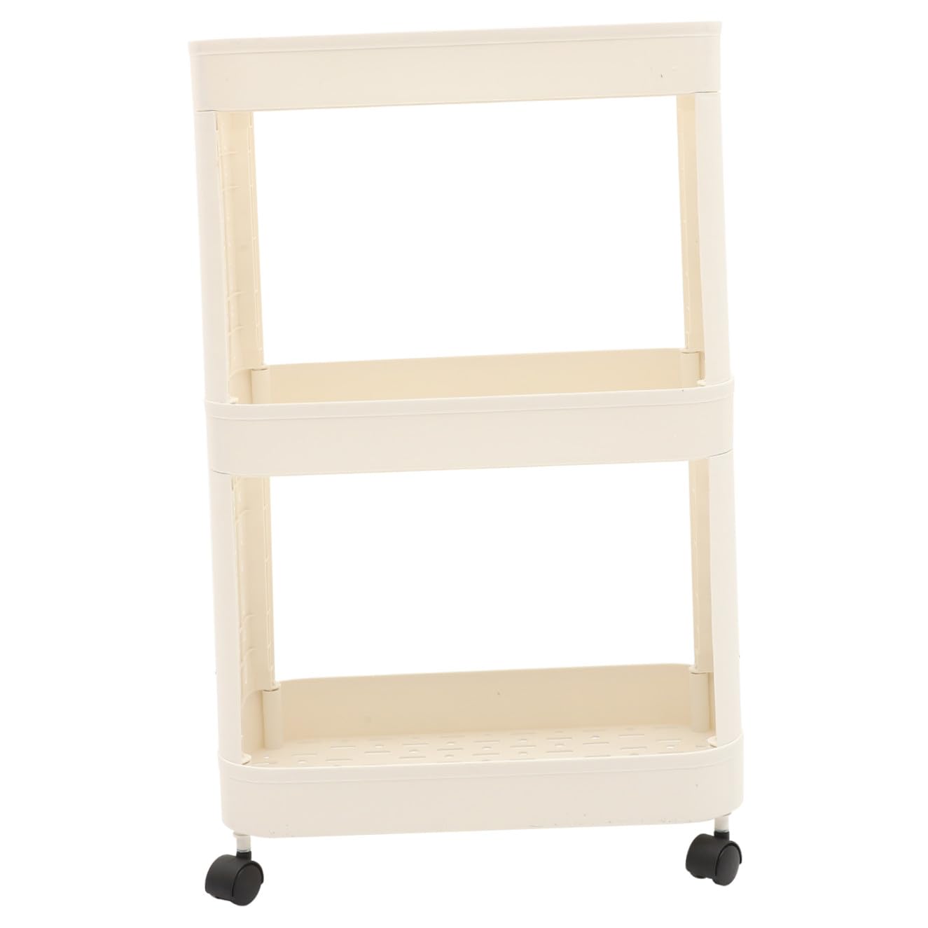 Scaffale Portaoggetti Ruote in Plastica Stabile, Carrello Organizer per Bagno, Cucina e Camera da Letto, Mensola Multistrato per Snack, Libri e Giocattoli, Contenitore Multifunzione la Casa