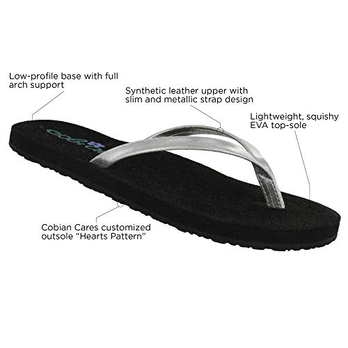 Cobian Little Girls Lil Shimmer Silver Sandal 9-10 #TOP4