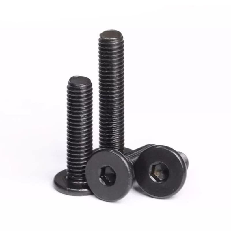 Miniatura 4 de HSCRSTAR M3x3mm 50pcs Negro Acero Inoxidable Hex Hexagon Socket Ultra Delgado Super Baja Cabeza plana Allen Cap Tornillo Tornillo
