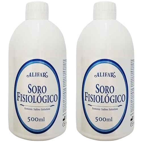 GERCARE Suero Fisiologico 500ml. Solución Salina de 9 Gramos de Sal por Litro. Suero Fisiológico Bebe. Solución Salina para Limpieza y Cuidado. Suero Con Conservantes (2 Unidades)