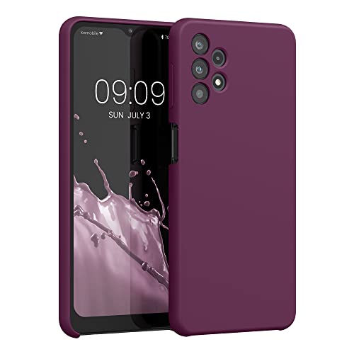kwmobile Case Compatible with Samsung Galaxy A32 5G Case - TPU Silicone Phone Cover with Soft Finish - Bordeaux Violet