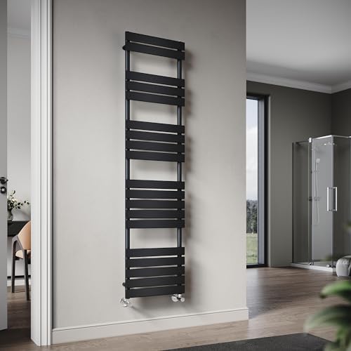 1000 x 500 Modern Designer Flat Panel Heated Towel Rail Radiator