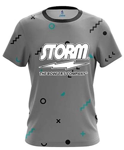 CoolWick Storm Hipster Grey Bowling Jersey (Large)