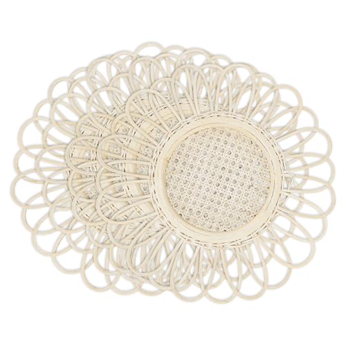 Sets de table en rotin tressé rond, protection table spirale