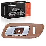 A-Premium Front Left Driver Side Interior Door Handle Compatible with Ford Taurus 2010 2011 2012, Red Bezel with Chrome Lever, Replace# AG1Z-5422601-AD