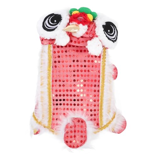 Disfraz León para perro pequeño, talla S, rojo