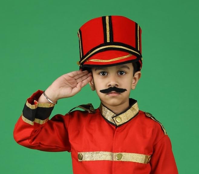 Image of BookMyCostume British Soldier Mangal Pandey Sepoy Hat Fancy Dress Costume Accessories