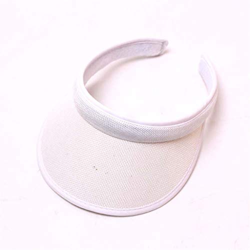 Sports Sun Visor Hat Cloth Covered Brim Slip On Visor Womens Visor Cap Golf Tennis Baseball Visor For Women Men Sun White #TOP1