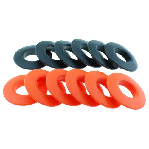 MTQY 12PCS 30mm Inner Diameter Two Colours Kayak Surfboard Paddle Rubber Water Stopper Paddle...