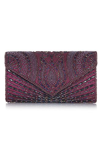 Pochette Beatrice prune idéale pour un mariage chic