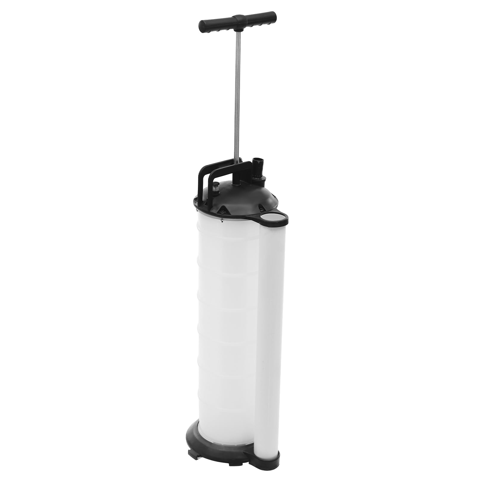 Extractor de aceite manual con 4 mangueras, extractor de aceite, 7 l, inyector de aceite, multiusos, cambiador de aceite al vacío, para coches, motocicletas y cortadoras (blanco)