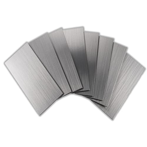StyloVue 100 Pieces Peel and Stick Backsplash for Kitchen, 3" x 6" PVC Subway Tile Upgraded Brushed Stainless Backsplash Stick on Tile Elevate Kitchen, Bathroom, Fireplace,RV