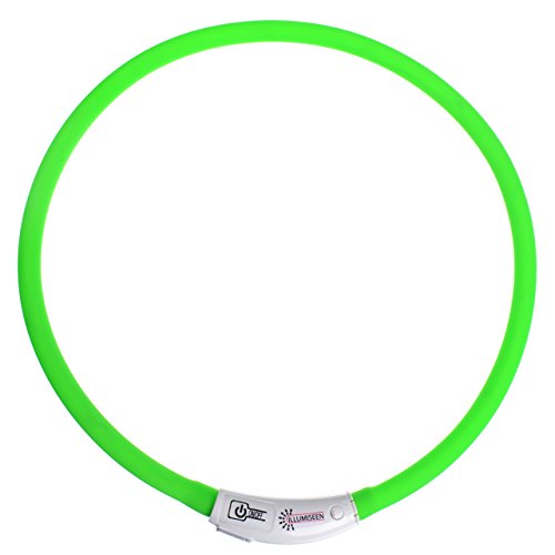 LED Dog Necklace Collar - USB Rechargeable Loop - Available in 6 Colors - Makes Your Dog Visible, Safe & Seen