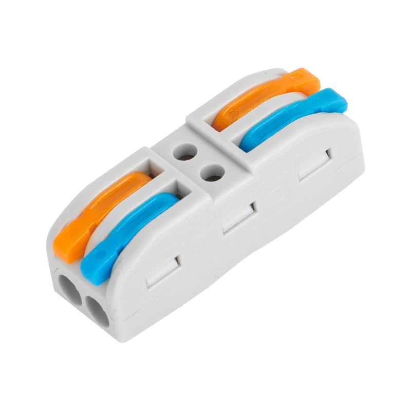 Image of ZIVIK 2 IN 2 Out Universal Wire Connector, 10Pcs Wire Connectors Nuts, Push Connector Cable Connector Splicing Connector Terminal Block Screwless Connector Lever Wire Jointer (10, 2 In 2 Out)