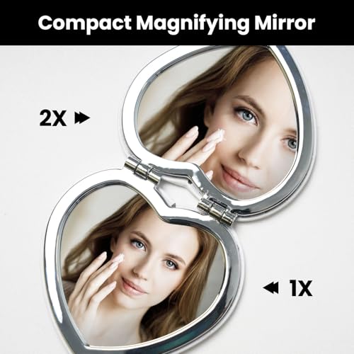 Espejo compacto de bolsillo doble cara Red Crown miniatura 4