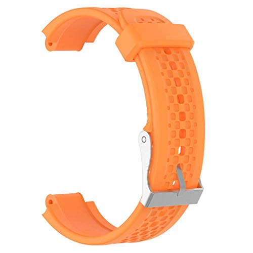 Tenlacum Correa de silicona de repuesto para Garmin Forerunner 25 con herramientas (naranja)