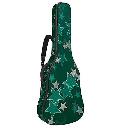 Sac à dos guitare étanche vert avec fermeture éclair robuste pour basse