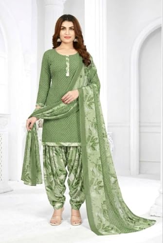 Image of Yashika Unstiched Crepe dress materials | Crepe Salwar Suit for women with dupatta | suit material for women unstitched