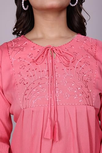 Image of Women's Tunics - Stylish & Comfortable Kurti for Women | Elegant 3 /4 Sleeve Designer Tunic Tops for Women | Indian Ethnic Short Kurti for Casual, Festive