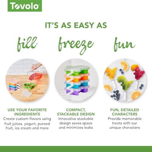 Image of Tovolo, Molds Freezer Pop Mold Dinosaur Set Of 4