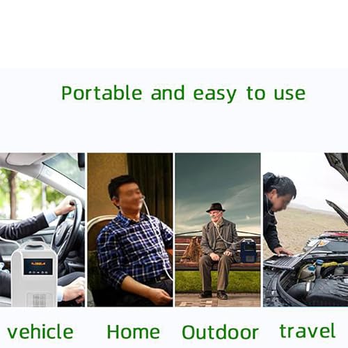 Appareil électrique portable à oxygène – Booster d'air à ions négatifs avec canule et étui de transport – Machine à oxygène compacte pour la maison, les voyages, l'extérieur et la voiture