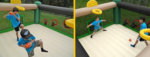 Island Hopper Sports & Hops Recreational Kids Bounce House with a Basketball Court, Soccer Field, Baseball & Football Throw Game and Large re-enforced Jump Area - Image 5
