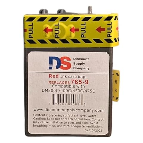 Discount Supply Company Compatible Ink Cartridge Replacement for Postage Meters 765-9, Red, 1 Pack Cover