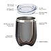 JEAREY Glass Tumbler 12 oz Stainless Steel Double Wall Vacuum Insulated Wine Cup with Lid Travel Friendly (1 Pack, Black)