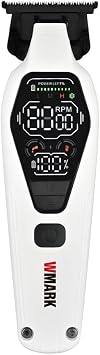 WMARK Professional 3-in-1 Zinc Alloy Barber Kit - 3 Speed Setting with Digital Display (Speed/RPM/Power) & Smart Reminders (Oiling/Overheat), Hair Clipper/Trimmer/Shaver for Barber & Men, NG-7602KIT