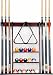 Cue Rack Only - 6 Pool Cue - Billiard Stick Wall Rack Made of Wood Black Finish