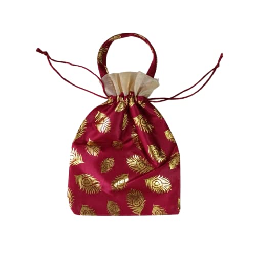 Image of VIG Enterprises Silky And Shiny Potli Batwa Bags /Thamboolam Bags For Wedding Party Return Gifts Party Gifts For Guest-