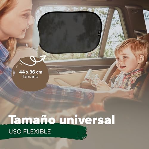 Miniatura 8 de Parasol Coche Bebé - Protección Uv Certificada Upf50 - Material De Primera Calidad Gsm 105 - Certificado Dekra - Parasol Lateral Coche - Ventana Trasera Coche - Máxima Protección Uv