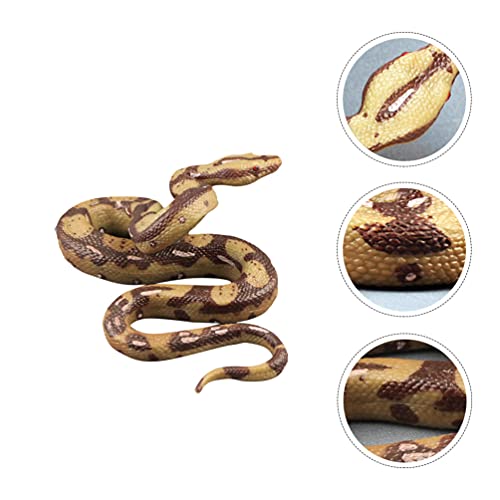 Toyvian Snake Toy Rubber Snake Pranks for Adults High Simulation Rubber Fake Python Model for Garden Props and Halloween Tricky Creepy Prank