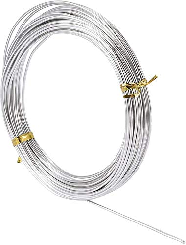 Image of Beadsnfashion 10 Meters Aluminium Craft Wire 1.5mm Silver Color for DIY Art & Craft Projects, Wire Wrapping, Jewellery Design, Flower Decoration, Floral Arrangement and Handmade Craft Supplies