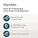 Etymotic ER20 ETY Earplugs - Standard Size, Clear - High-Fidelity Hearing Protection - Up to 20 dB Sound Reduction - Reusable - Includes Neck Cord & Carrying Case