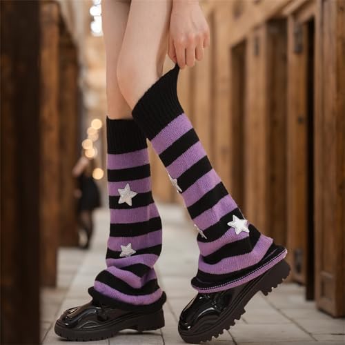 Image of Goth Leg Warmers Women Cute Y2k Harajuku Punk Rave Emo Grunge Winter