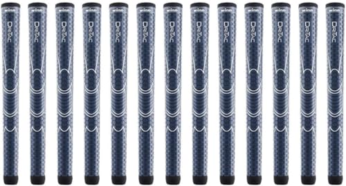 Winn Dri-Tac Midsize (+1/16 Inch) Navy Blue 13 Piece Golf Grip Bundle (
