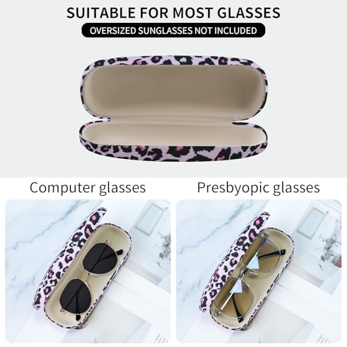 Image of PERFECTSIGHT Hard Shell Eyeglasses Case, PU Leather Protective Glasses Case, Cute Eyeglass Case for Women Men Girls