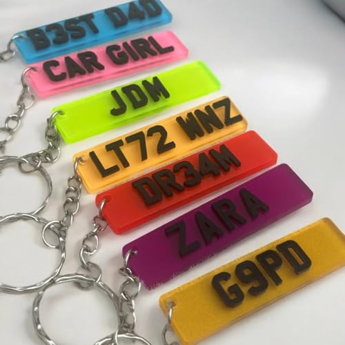 Personalised 4D Number Plate Keyring – Custom Car Registration Plate Keychain | Unique Car Gift for Him or Her | Stylish Car Accessories | Add Your Reg Number & Colours - Image 7