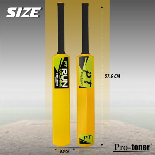 Protoner Kids Cricket Set with 1 Plastic Bats, 3 Stumps and Ball, Yellow 2 41VlLRuPpNL