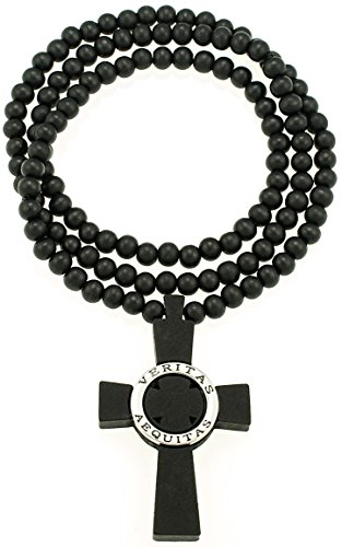 GWOOD Veritas Aequitas Wood Pendant Necklace