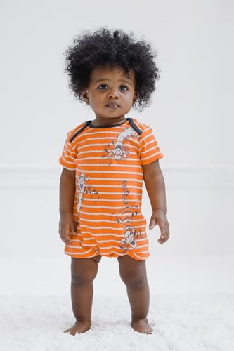 Disney Winnie the Pooh Mickey Mouse Tigger Baby 2 Pack Henley Rompers Newborn to Toddler2