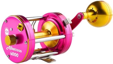 ANCIENT MARINER Albatross 6000 Catfish Reels, Conventional Round Baitcasting Reel,Pink