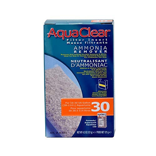 Image of AquaClear 30 Ammonia Remover Inserts, Aquarium Filter Replacement Media, A601, white, 4 oz